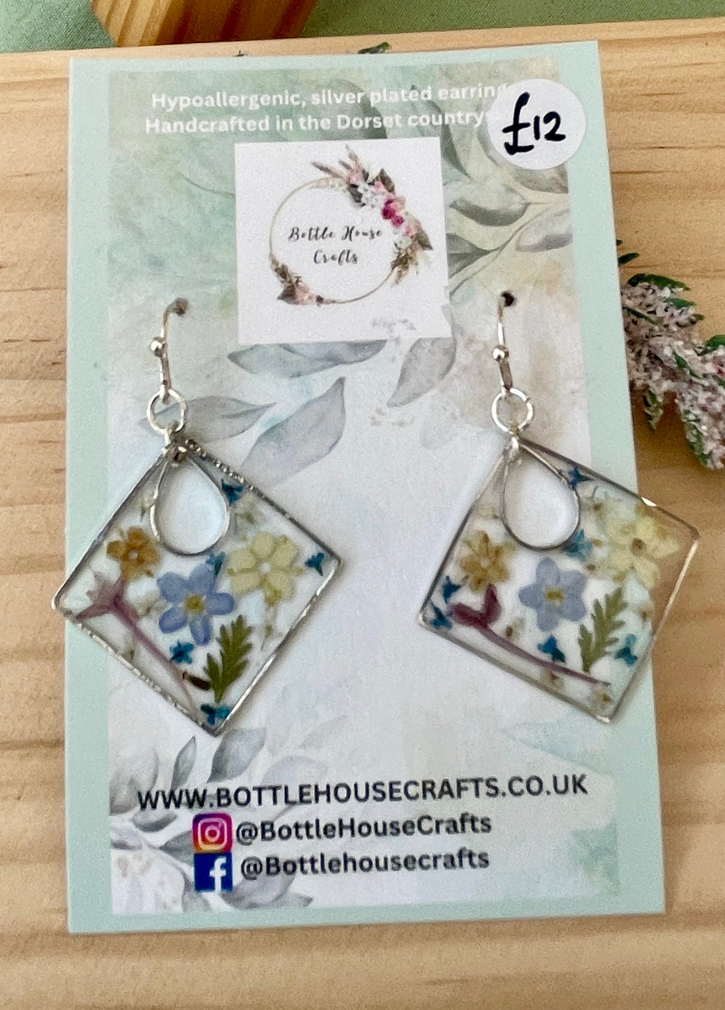 Garden snapshot earrings