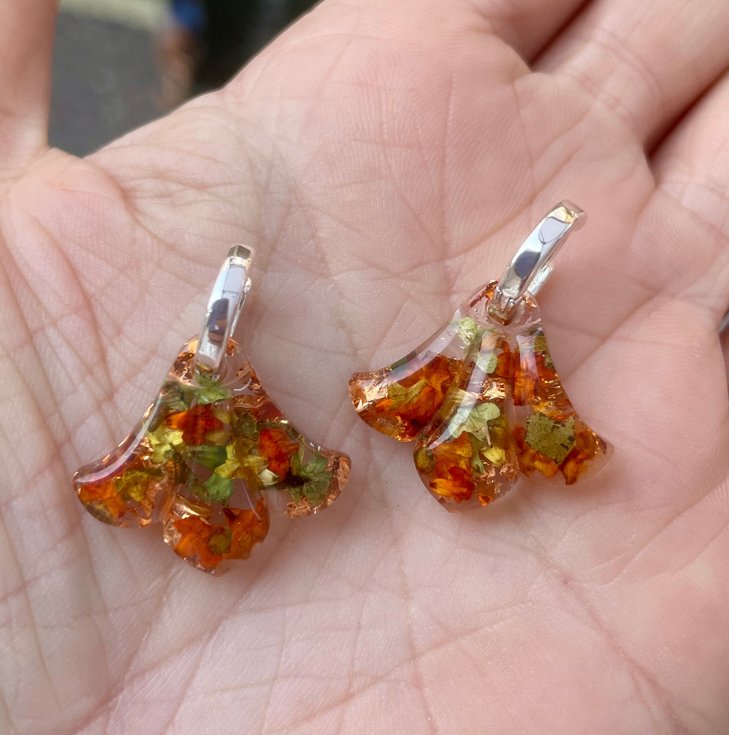 Art deco style autumn earrings