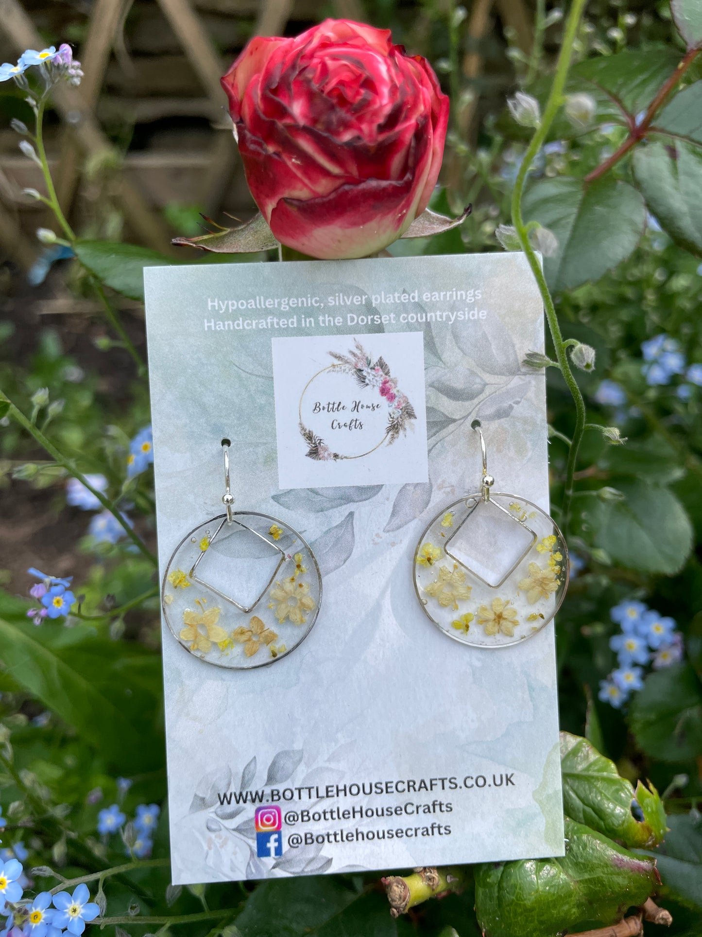 Elderflower burst earrings