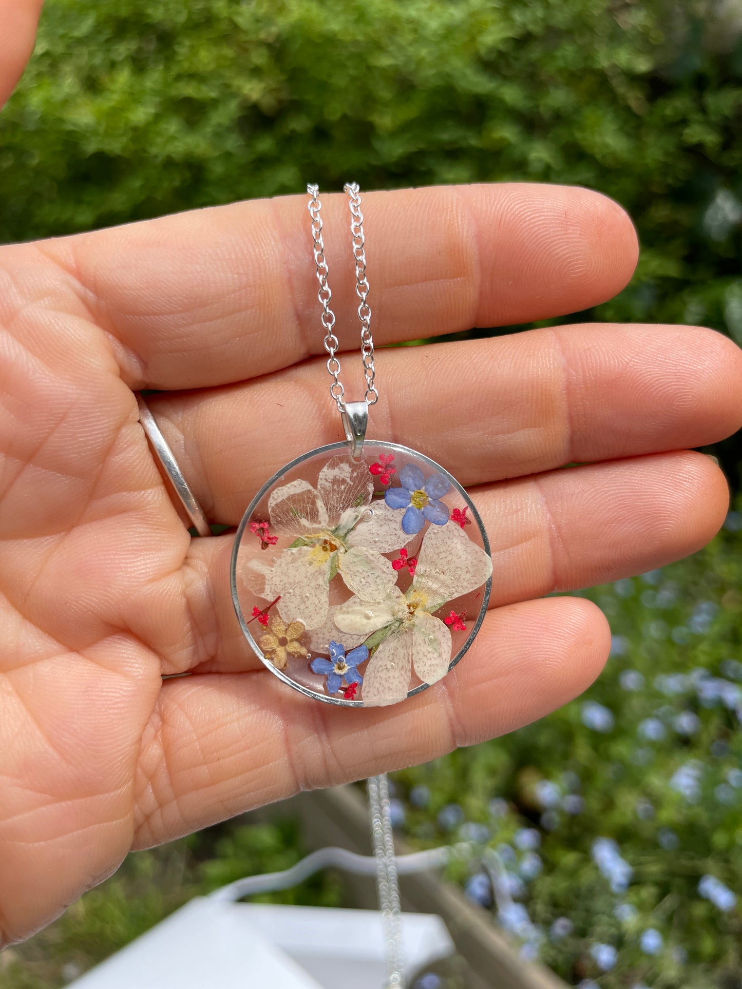 Garden picture necklace