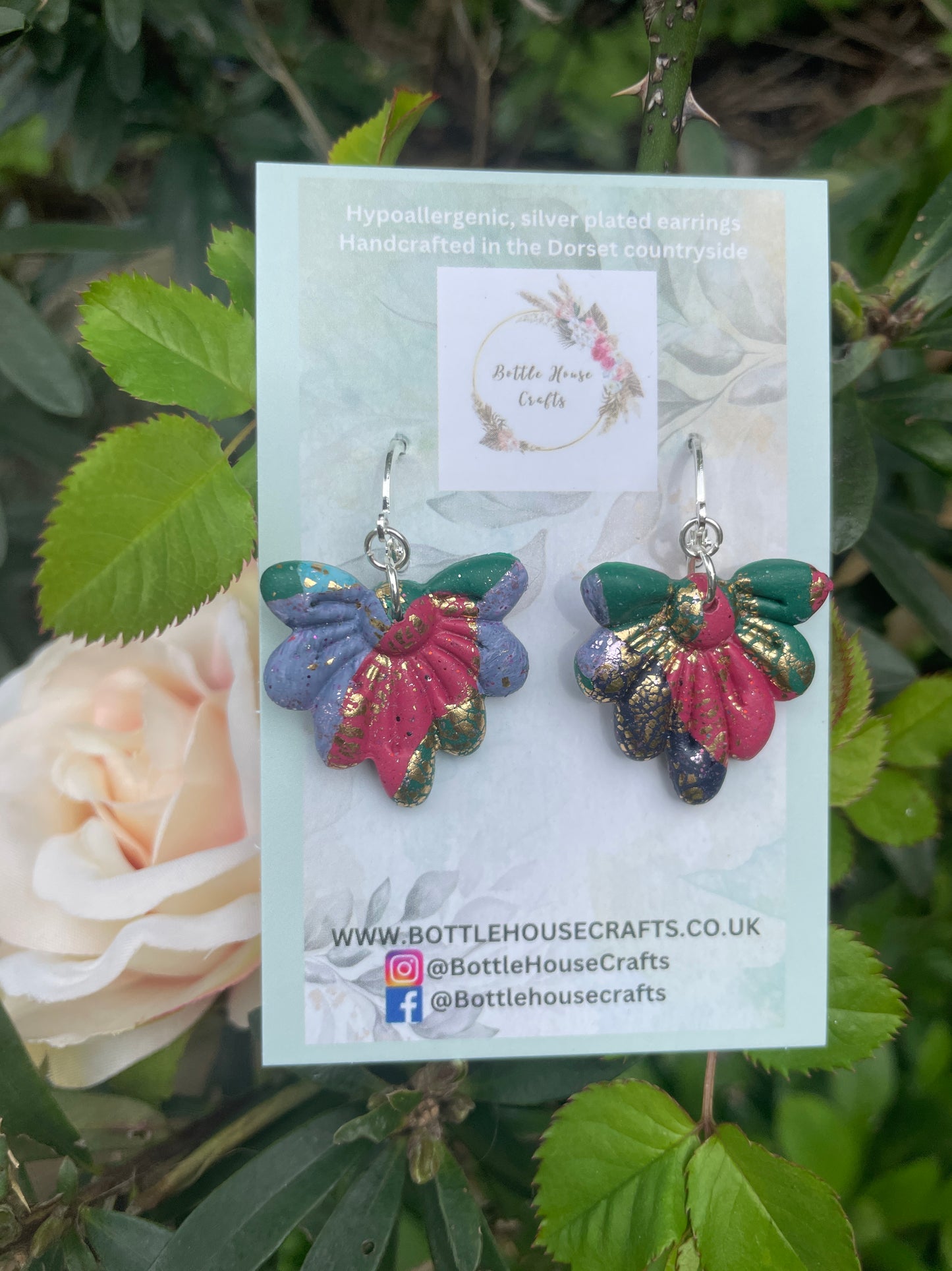 Multi shimmer hugger earrings