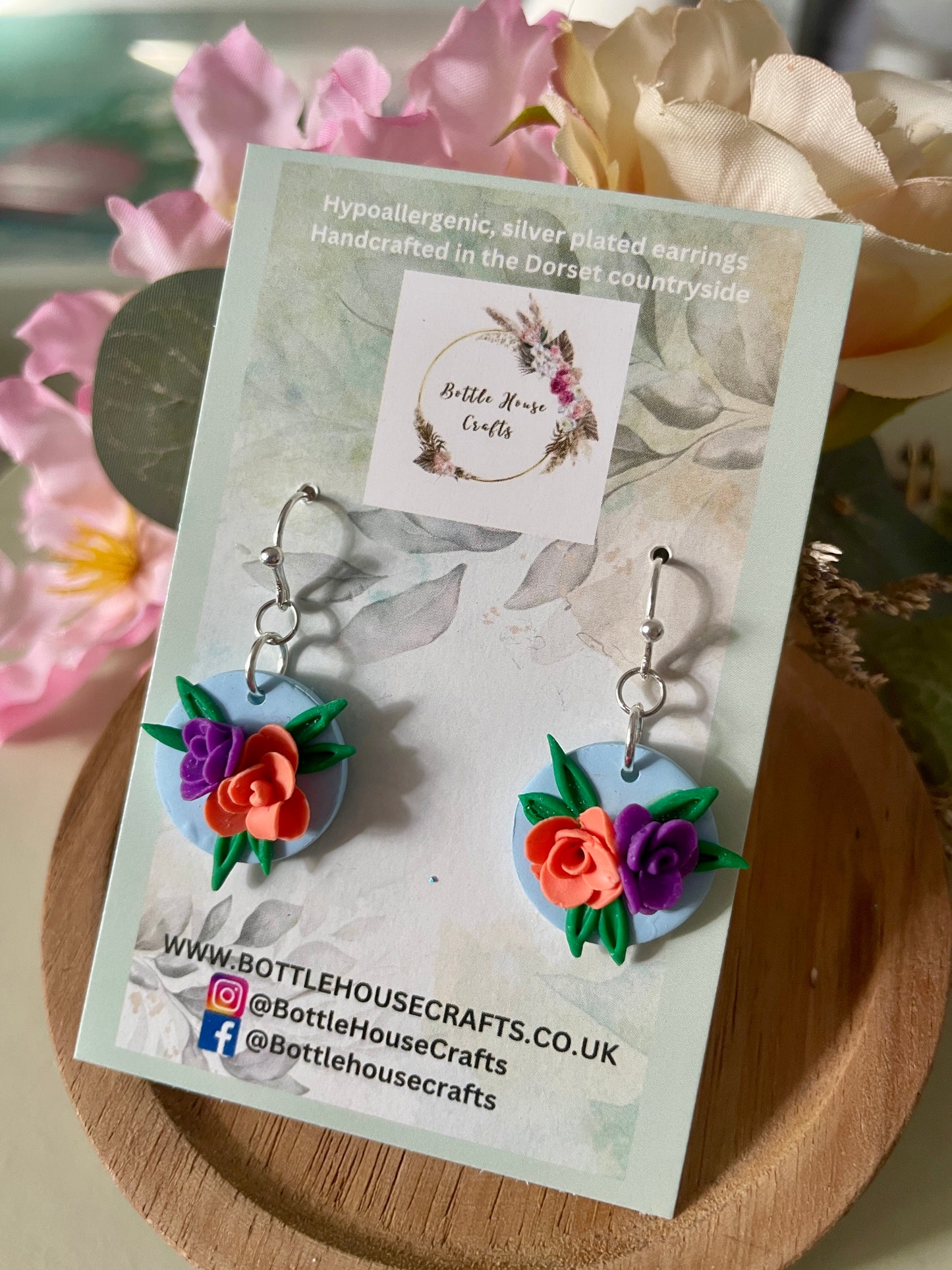 Delicate floral drop earrings