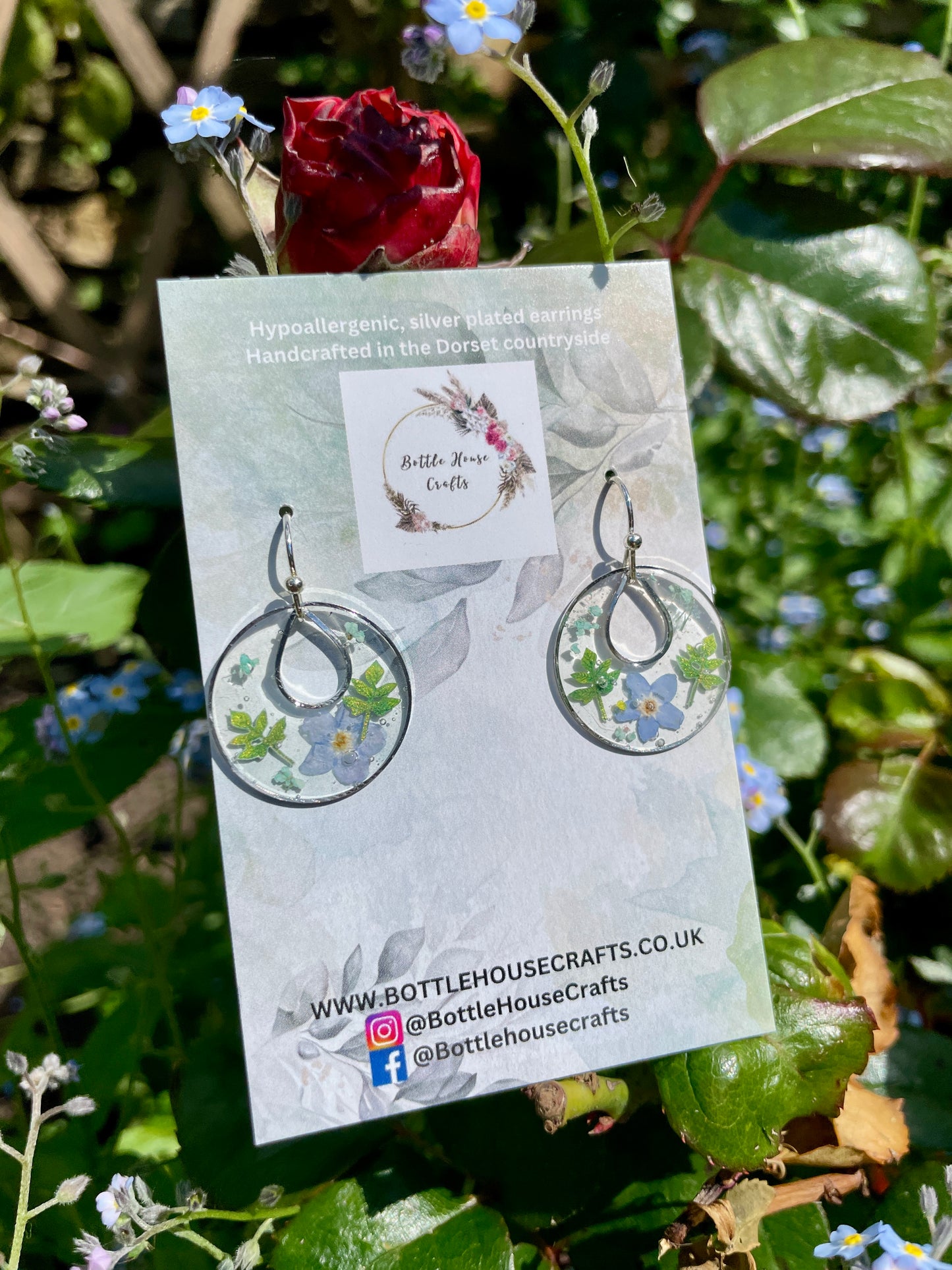 Trio bloom floral earrings
