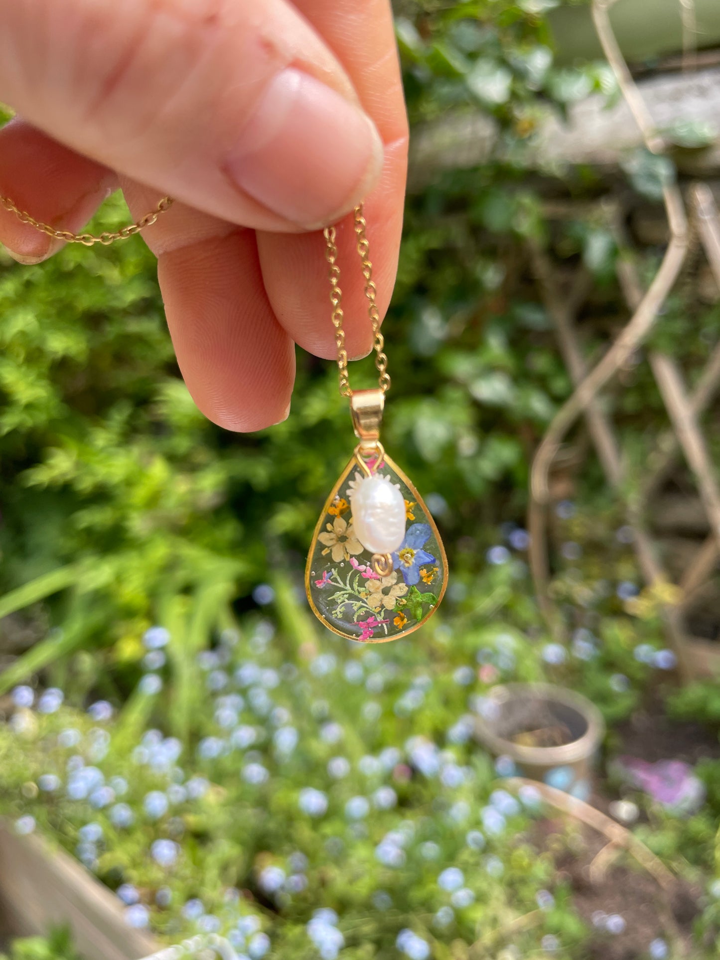 Garden tears necklace