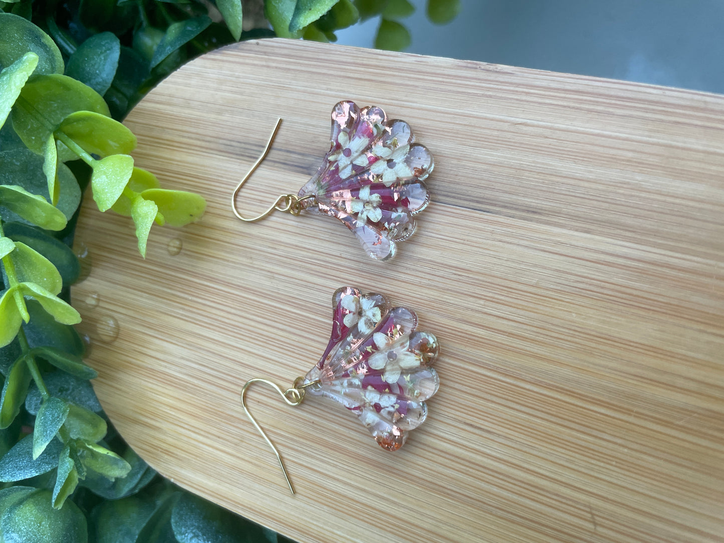 Autumn art deco drop earrings