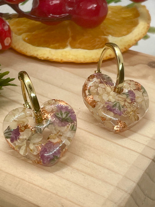 Love at Christmas hoop earrings