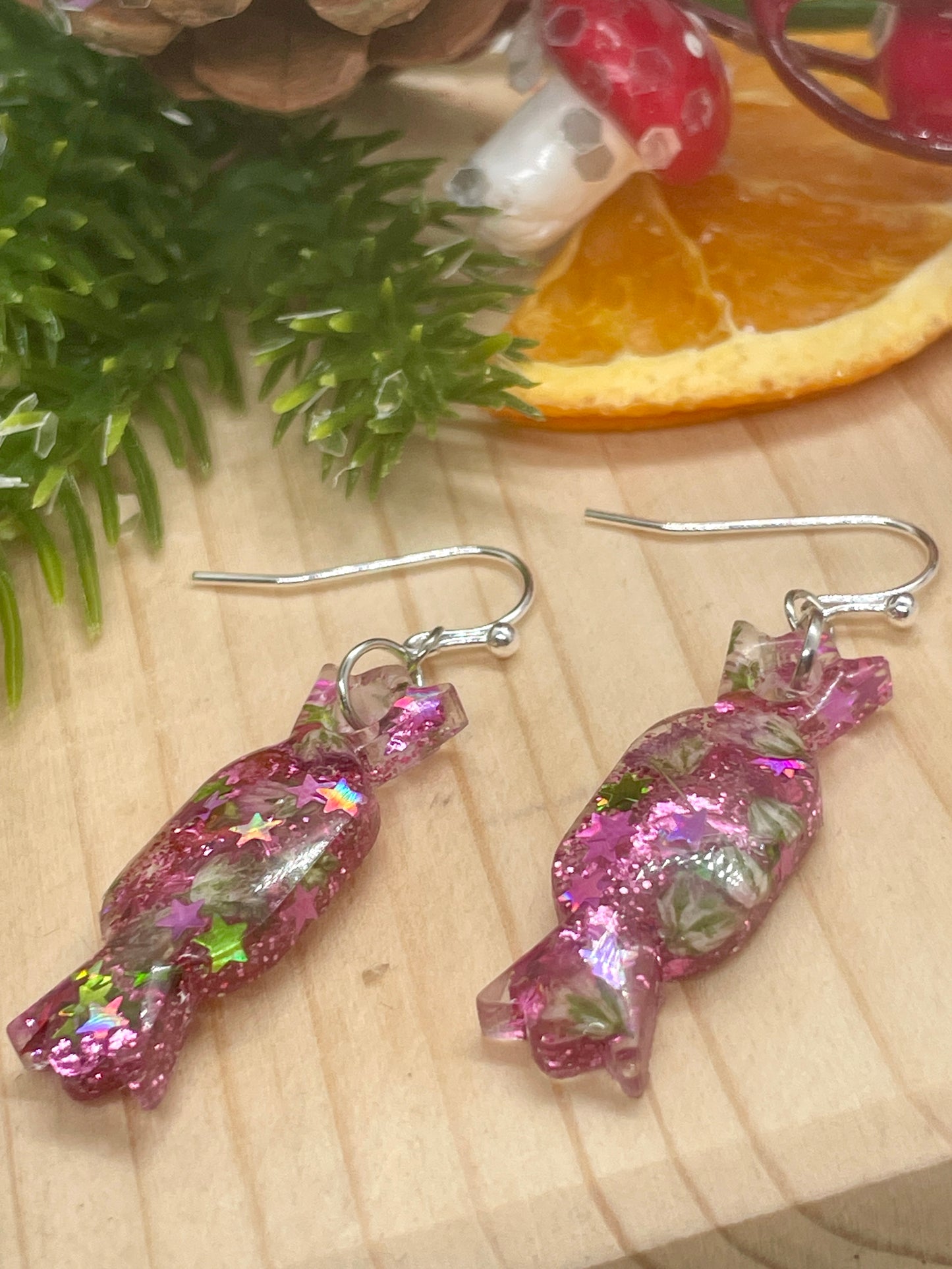 Pink sweetie earrings