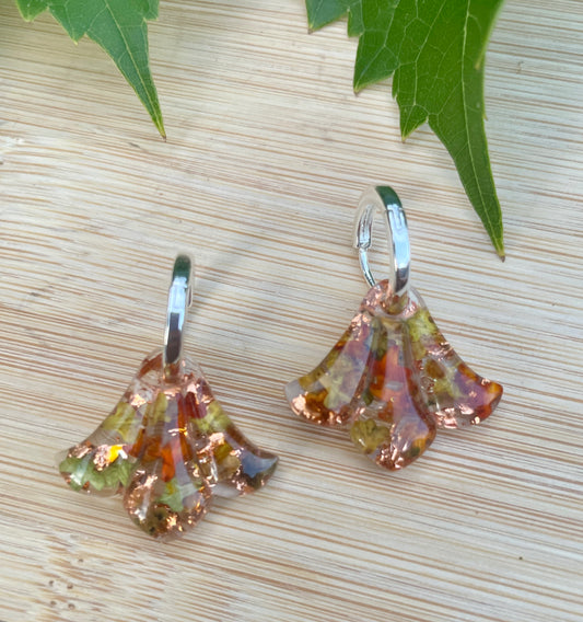 Art deco style autumn earrings