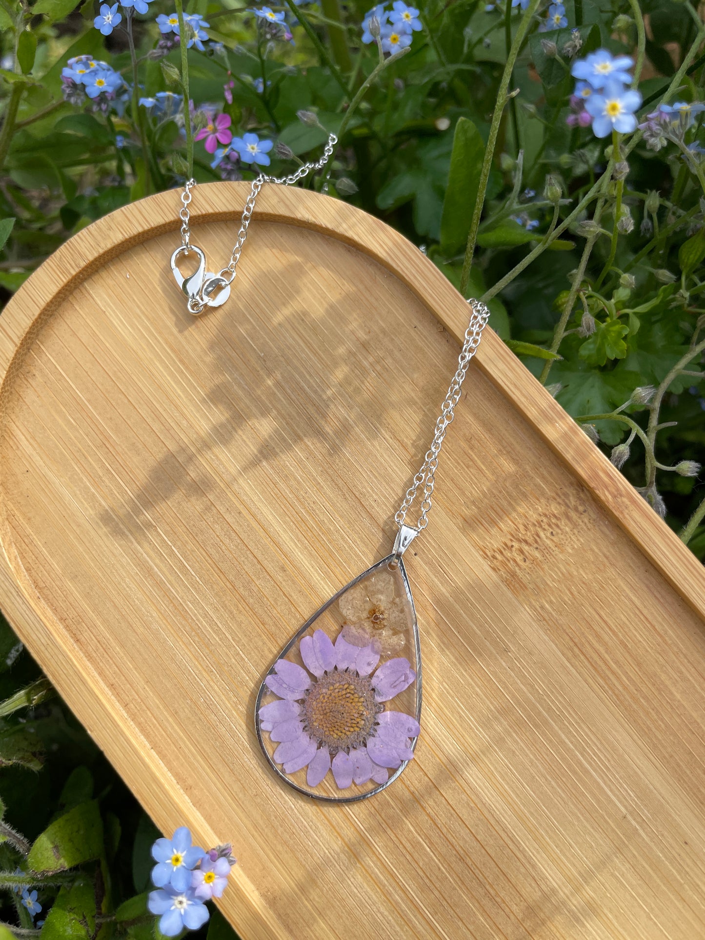Lilac sunburst necklace