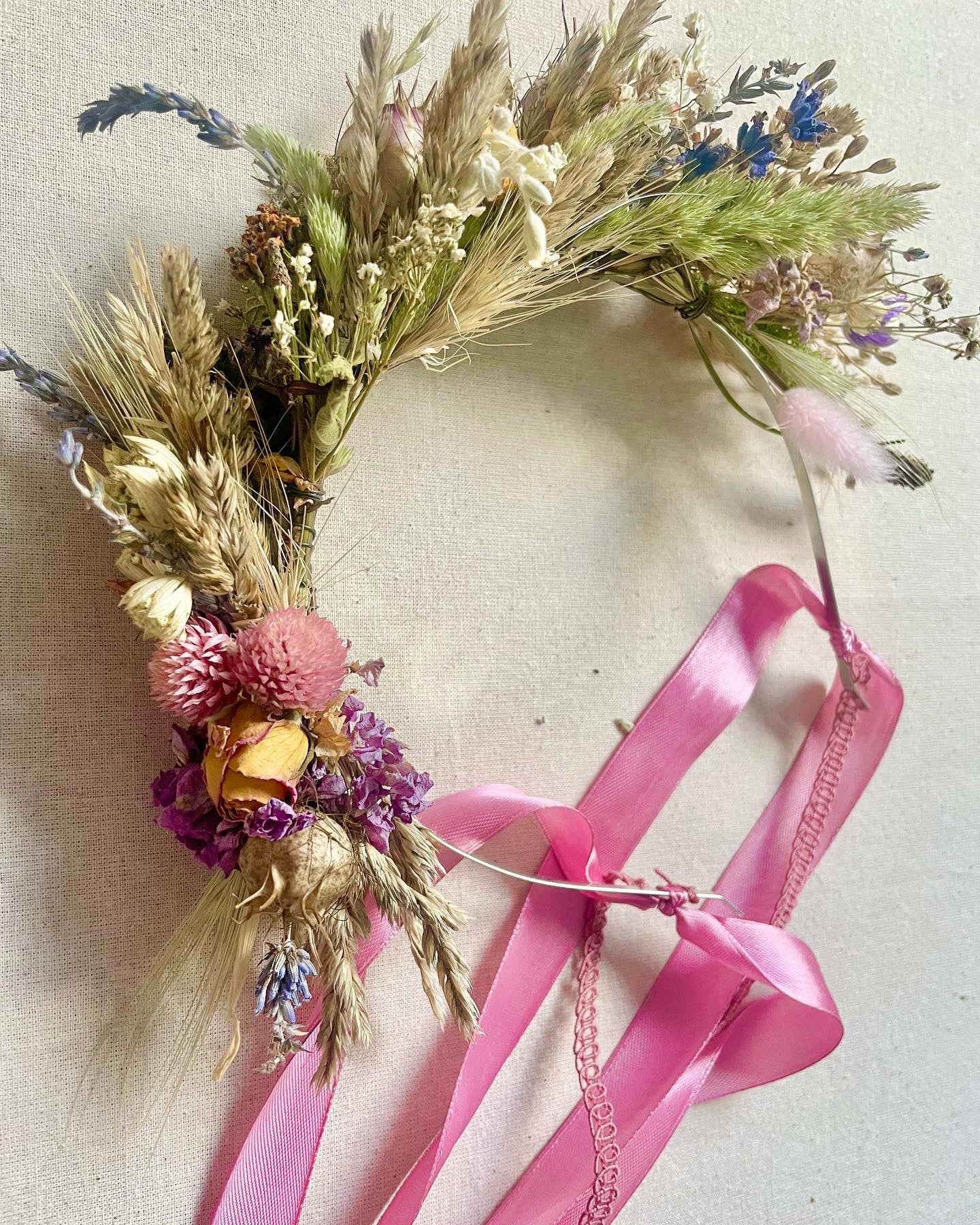 Dried flower crown