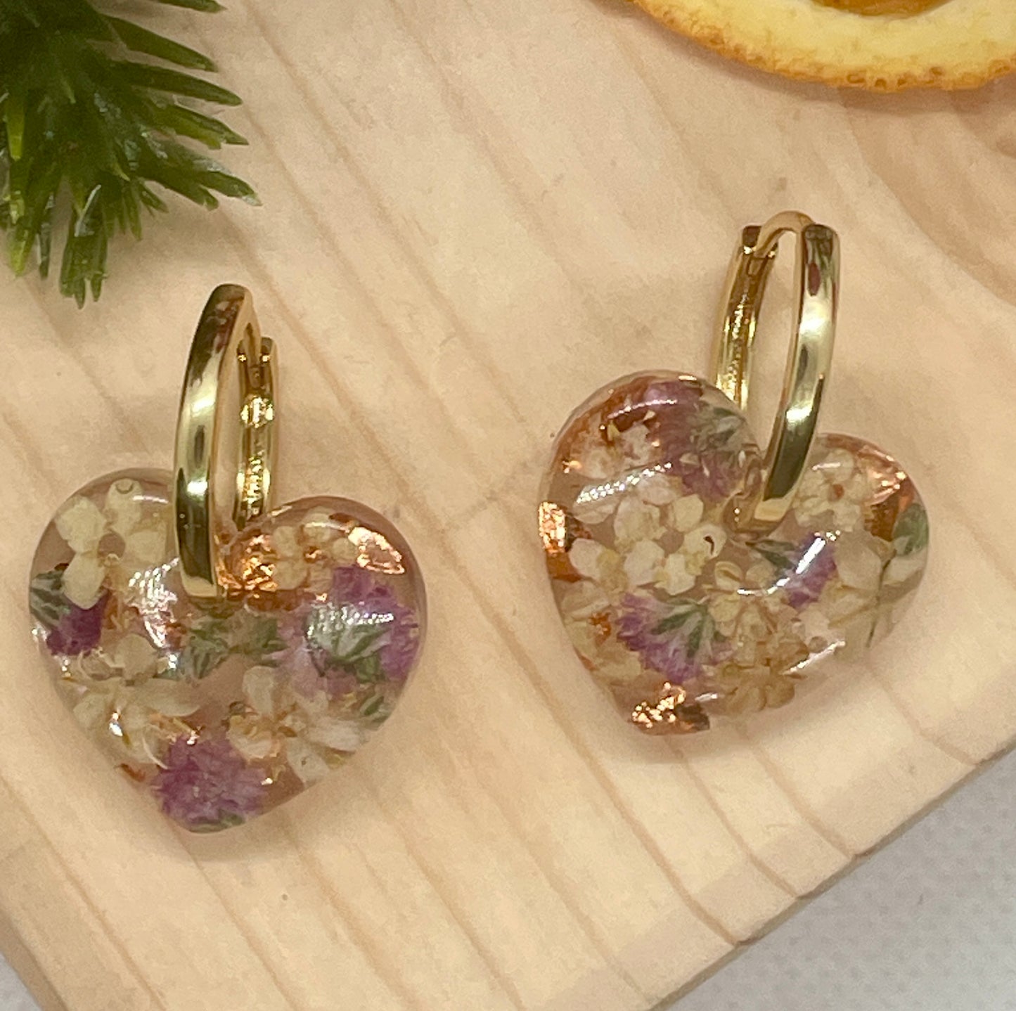 Love at Christmas hoop earrings