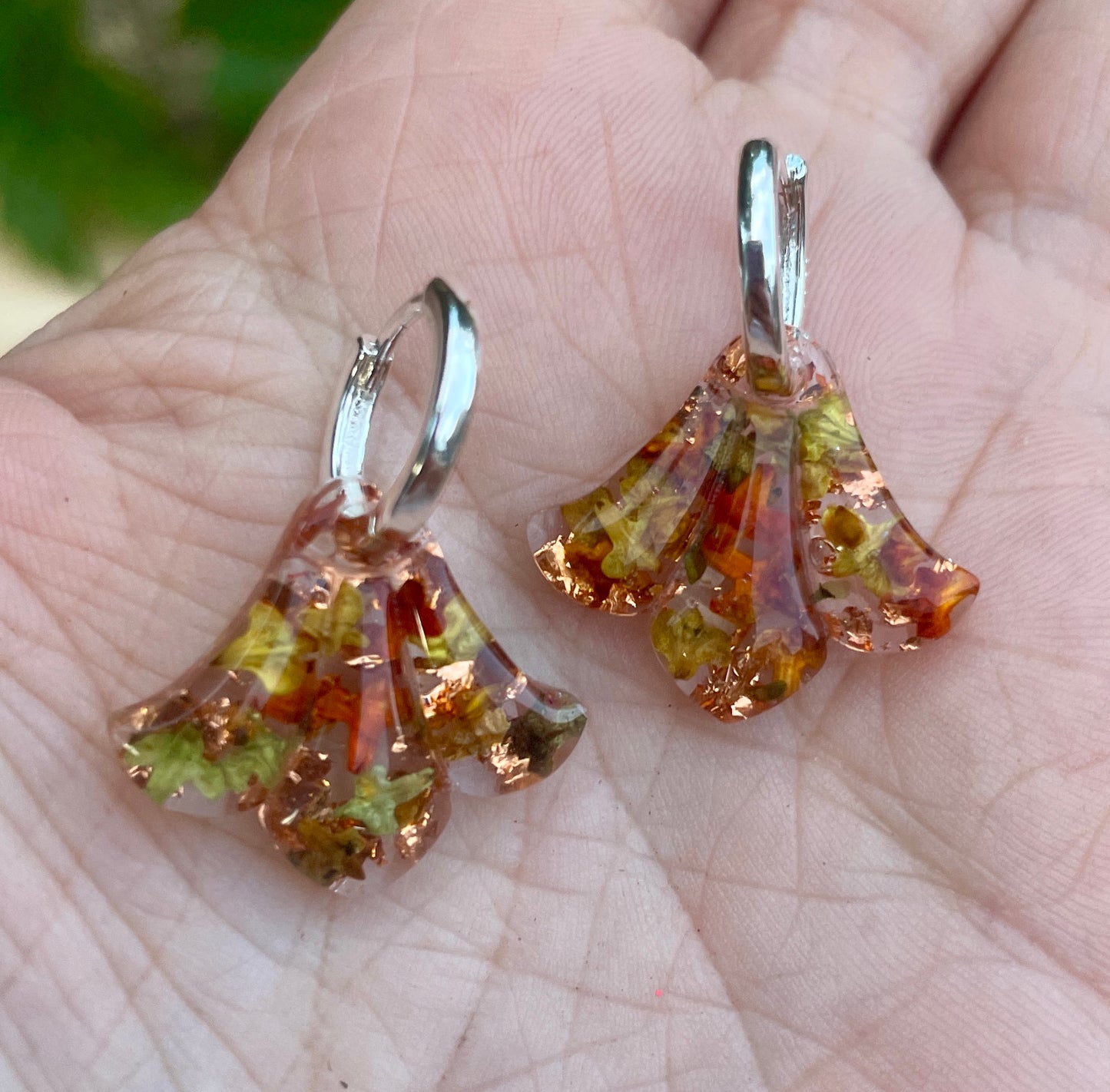 Art deco style autumn earrings