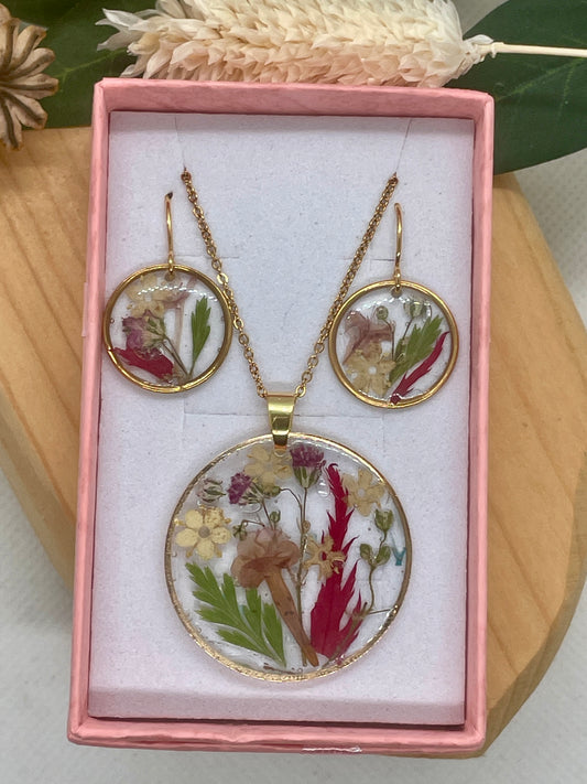 Autumn garden snapshot set