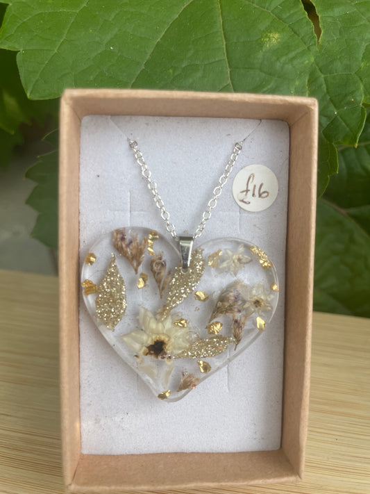 Golden heart necklace