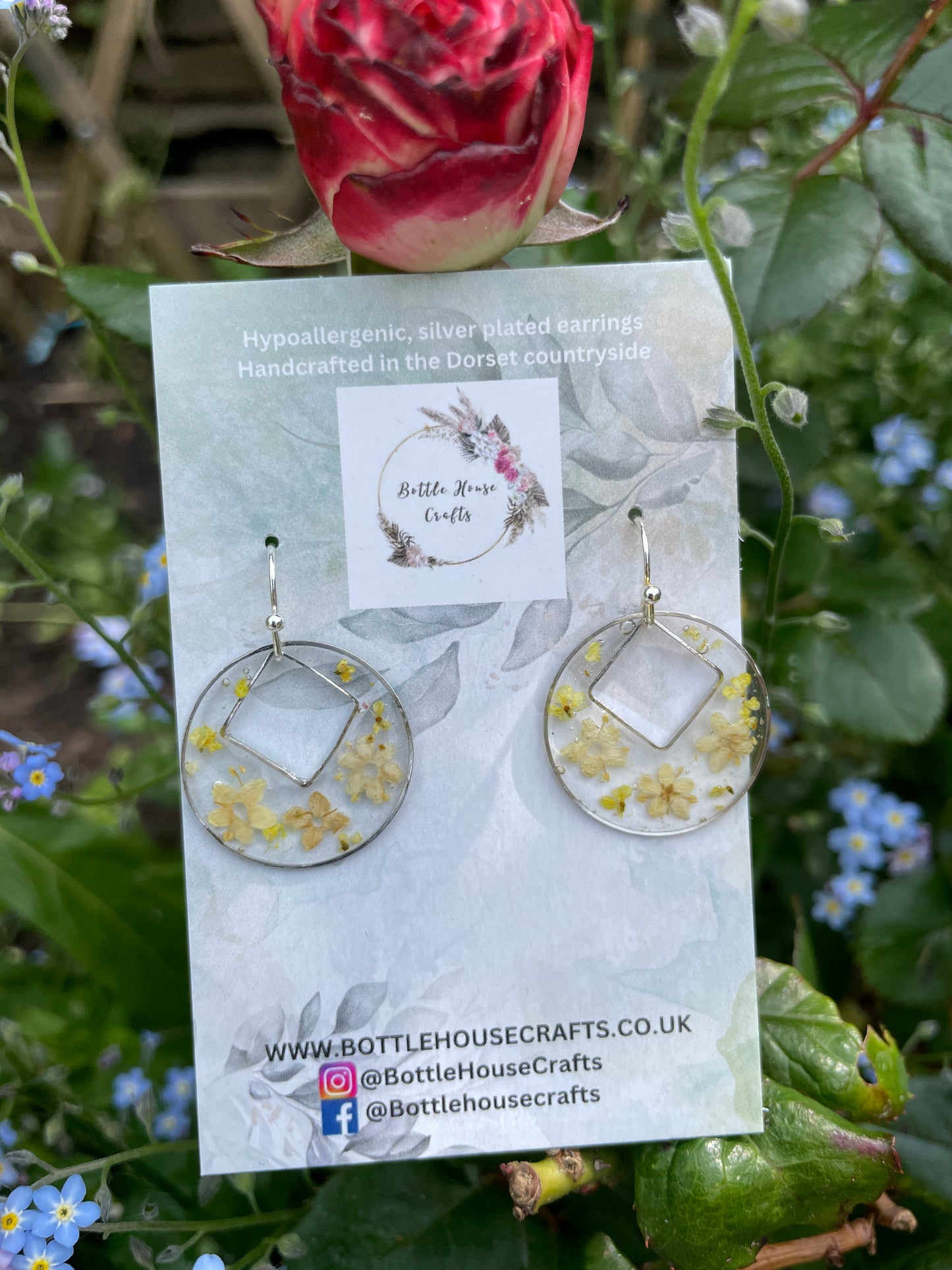 Elderflower burst earrings