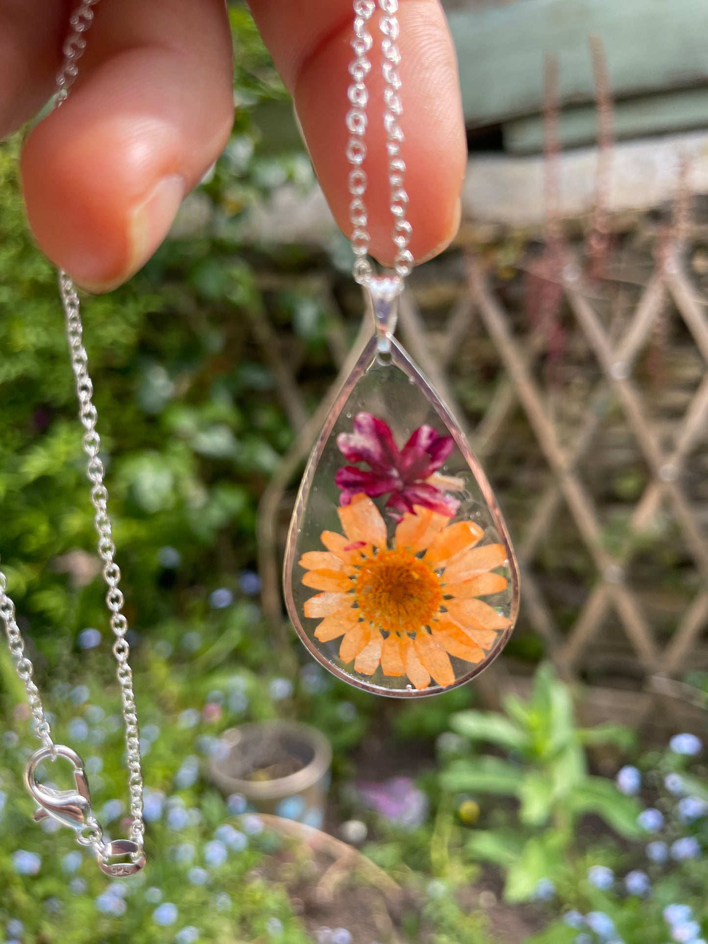 Sunburst phlox necklace