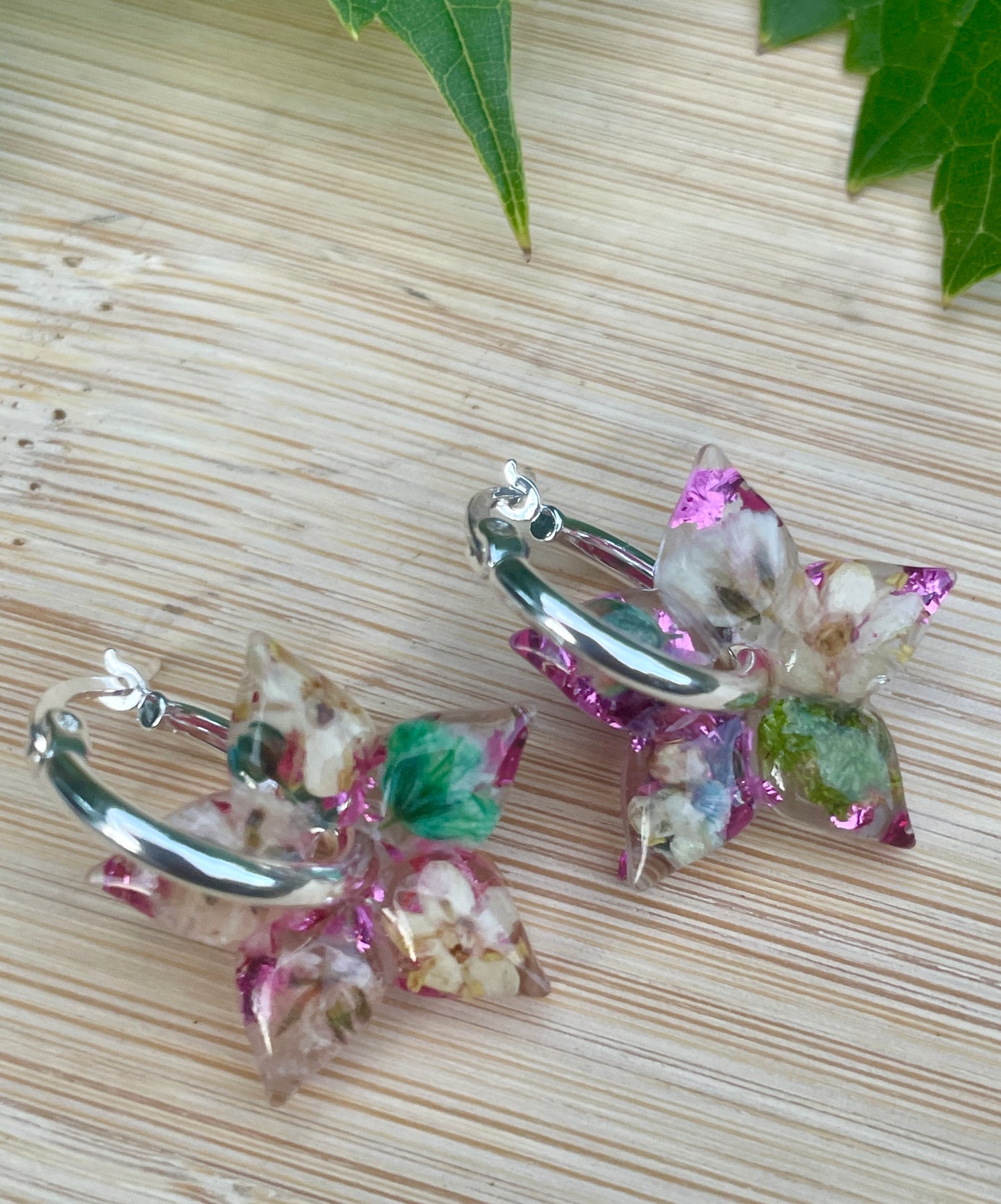 Colour burst soft star hoop earrings