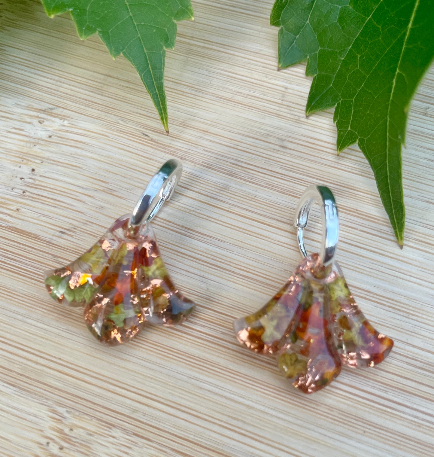 Art deco style autumn earrings
