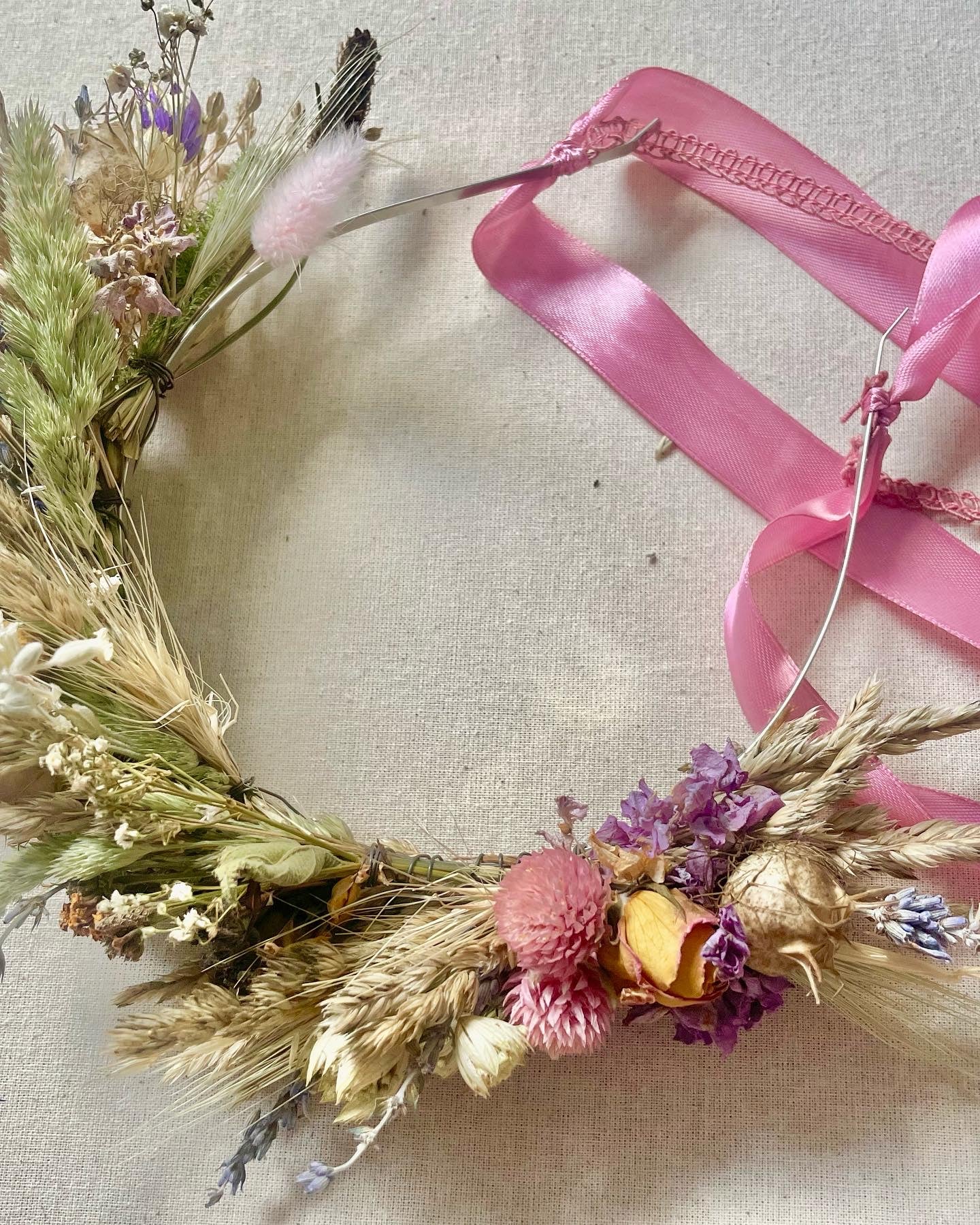 Dried flower crown