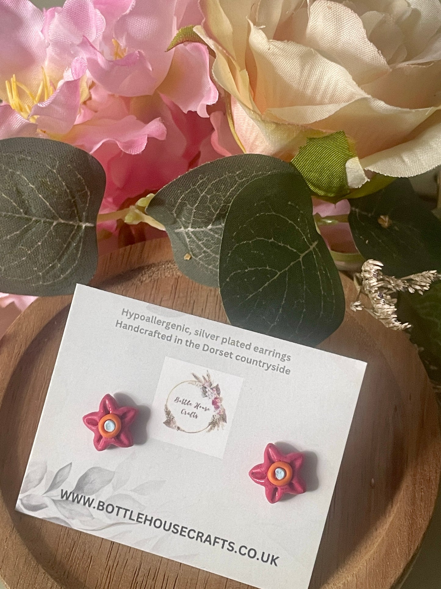 Mini floral studs - brights