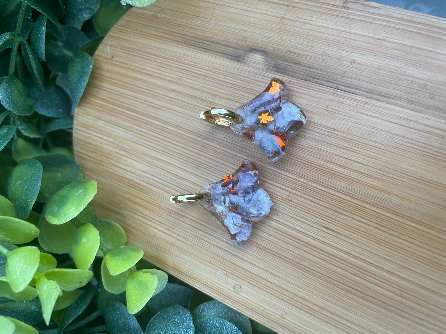 Hydrangea bell drop earrings
