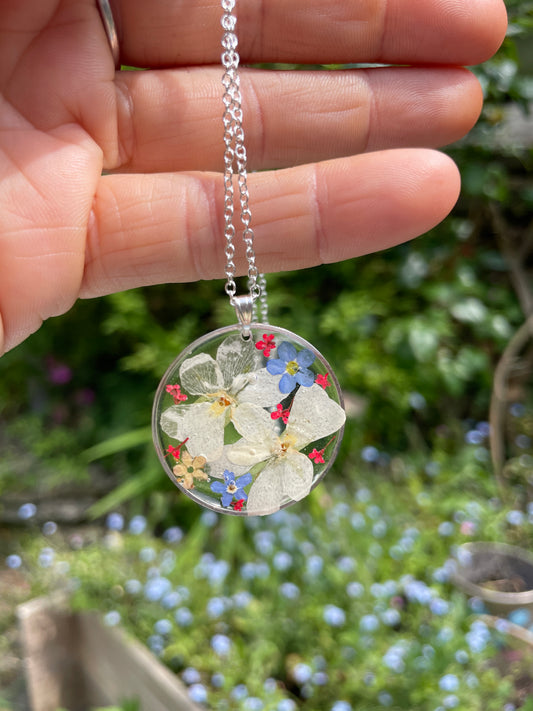 Garden picture necklace