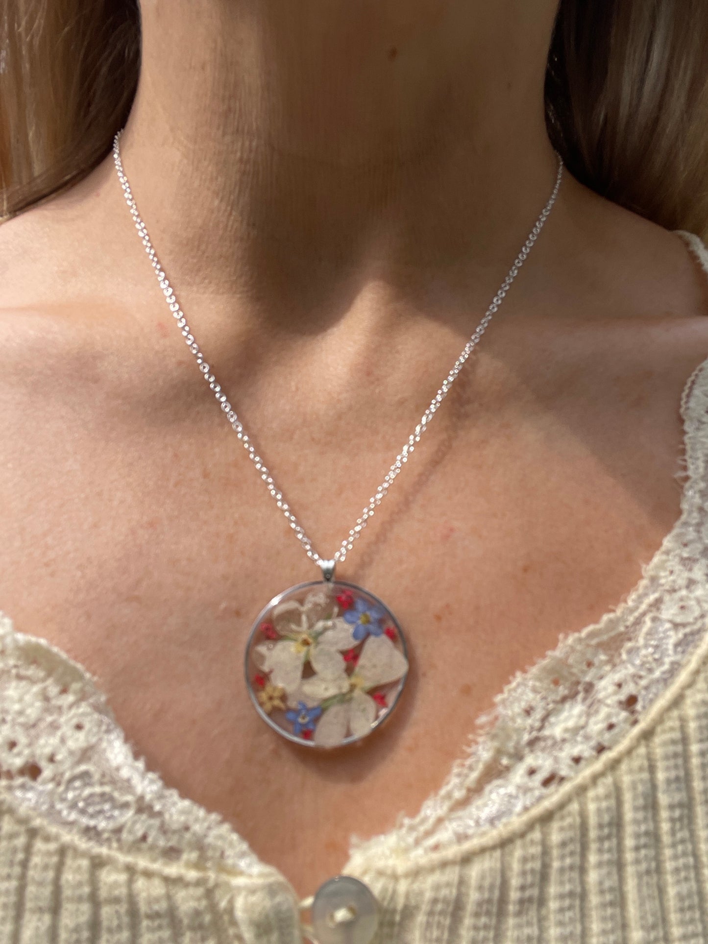 Garden picture necklace