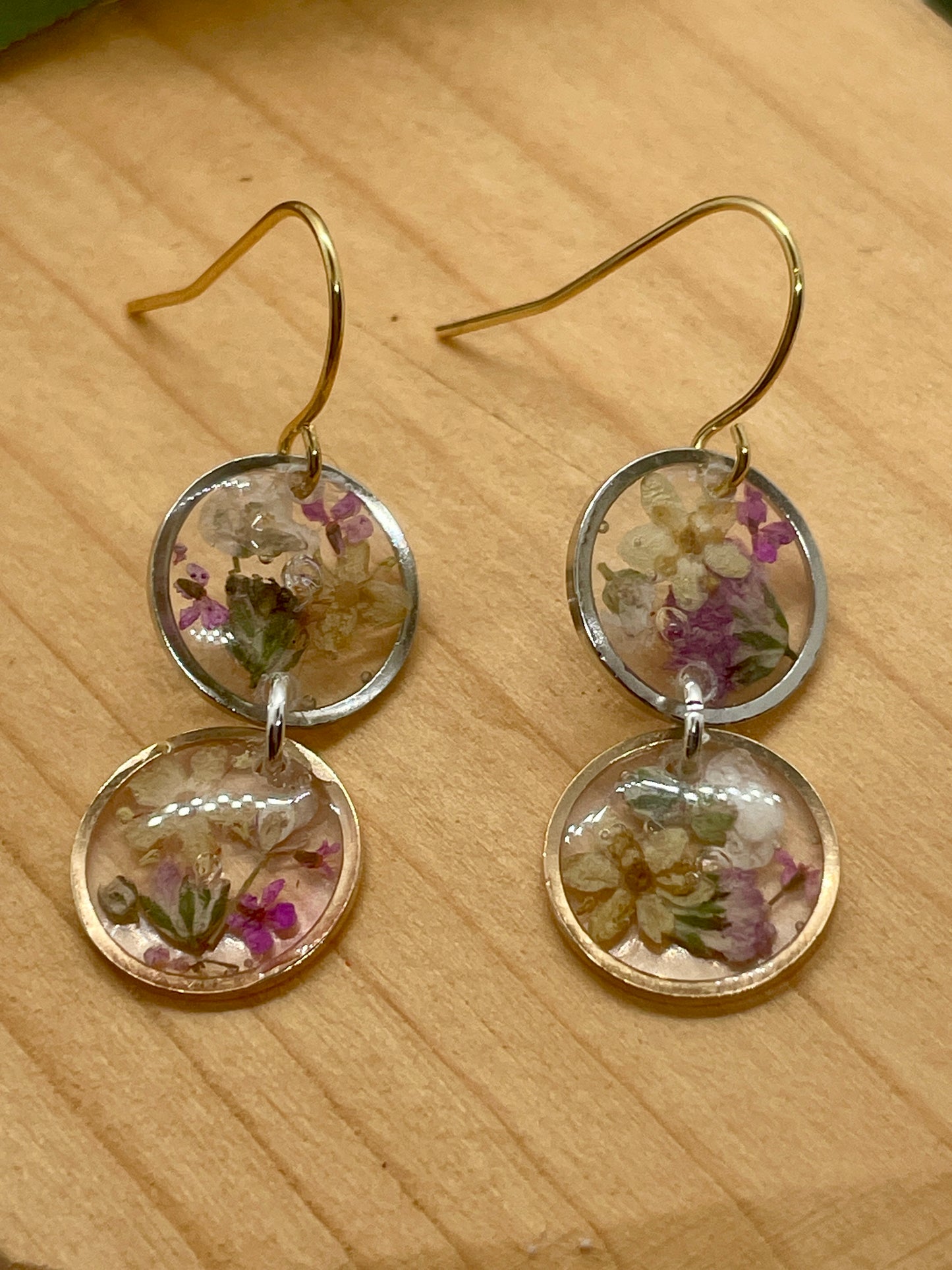 Double drop gold silver set