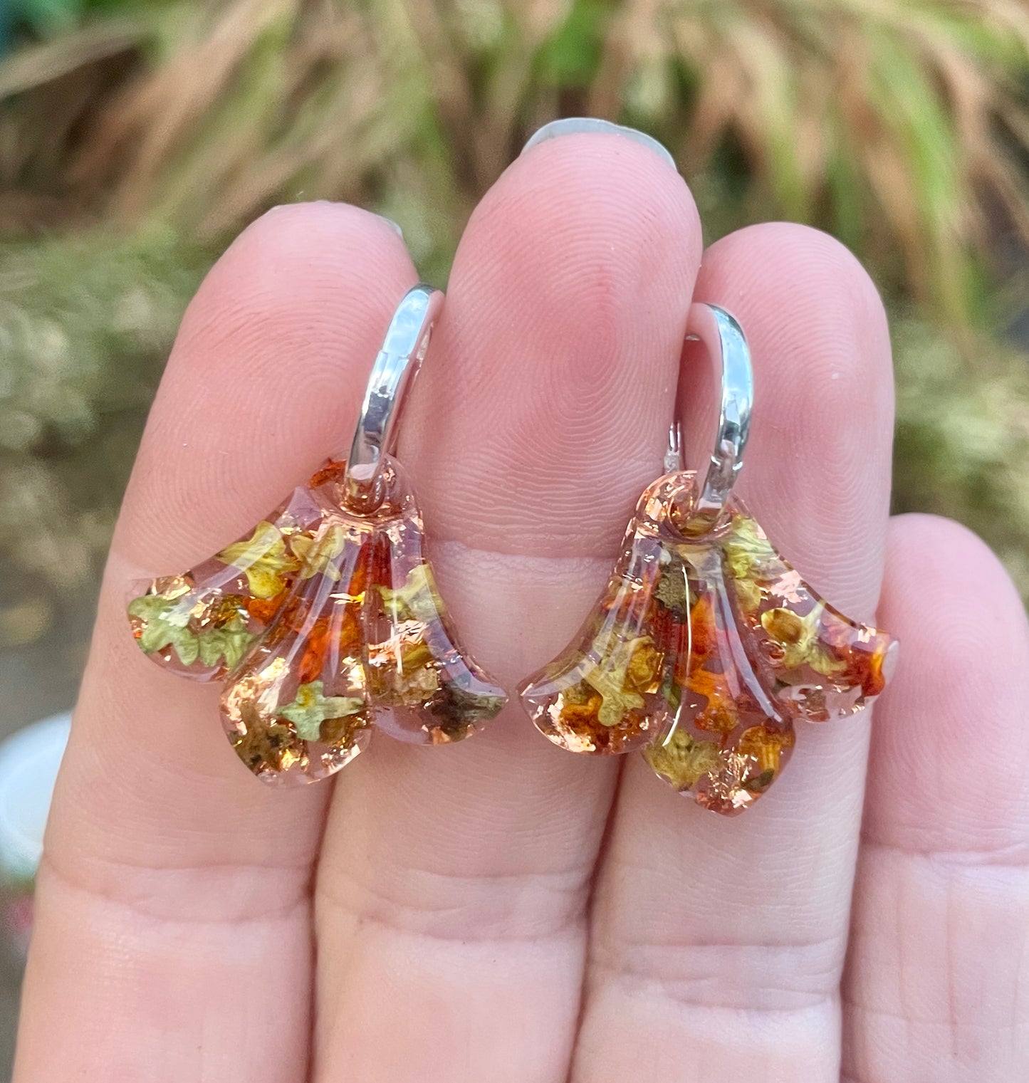 Art deco style autumn earrings