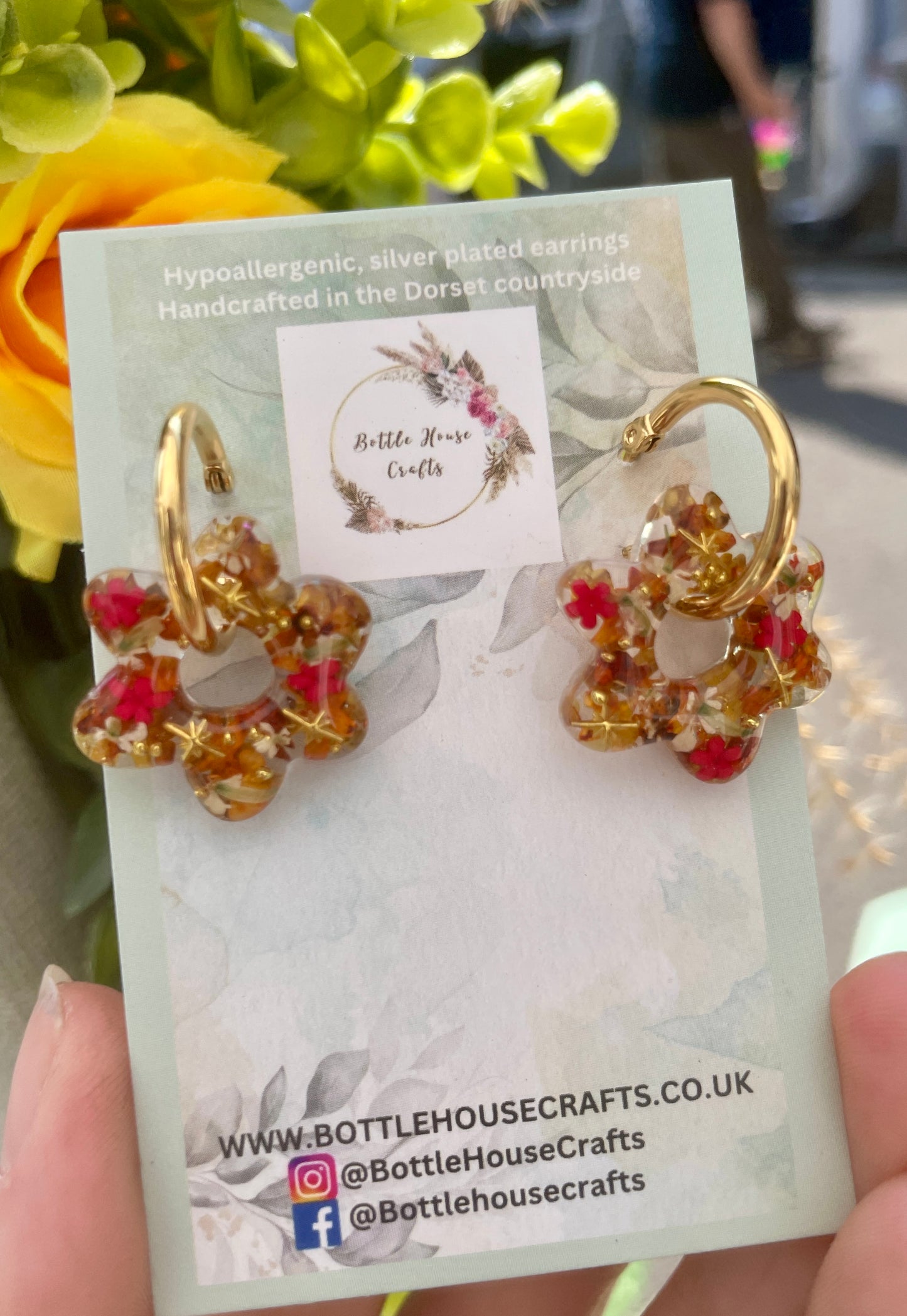 Autumn sparkle earring hoops