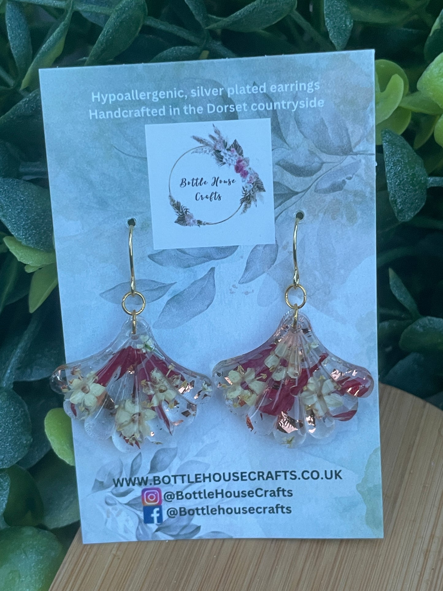 Autumn art deco drop earrings