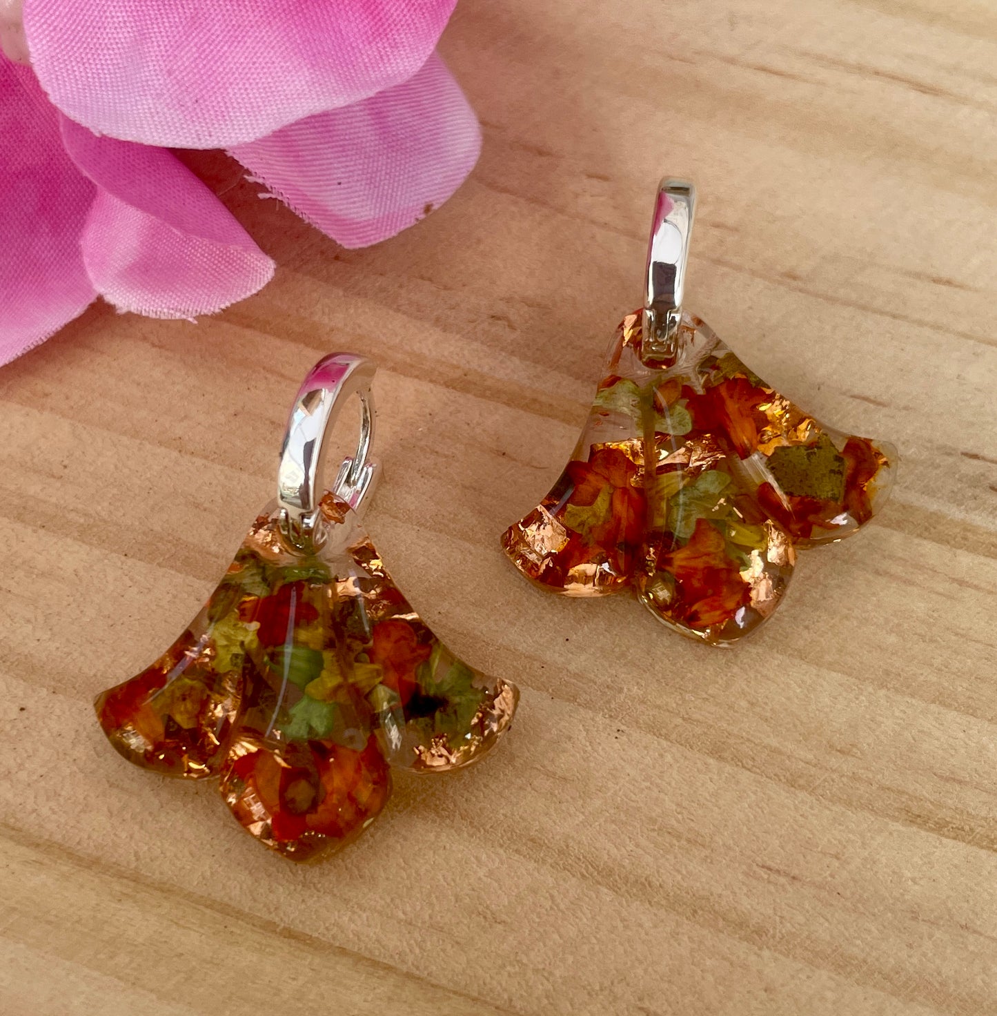 Art deco style autumn earrings