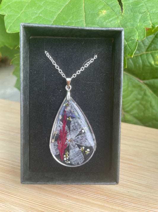 Flox and acer necklace