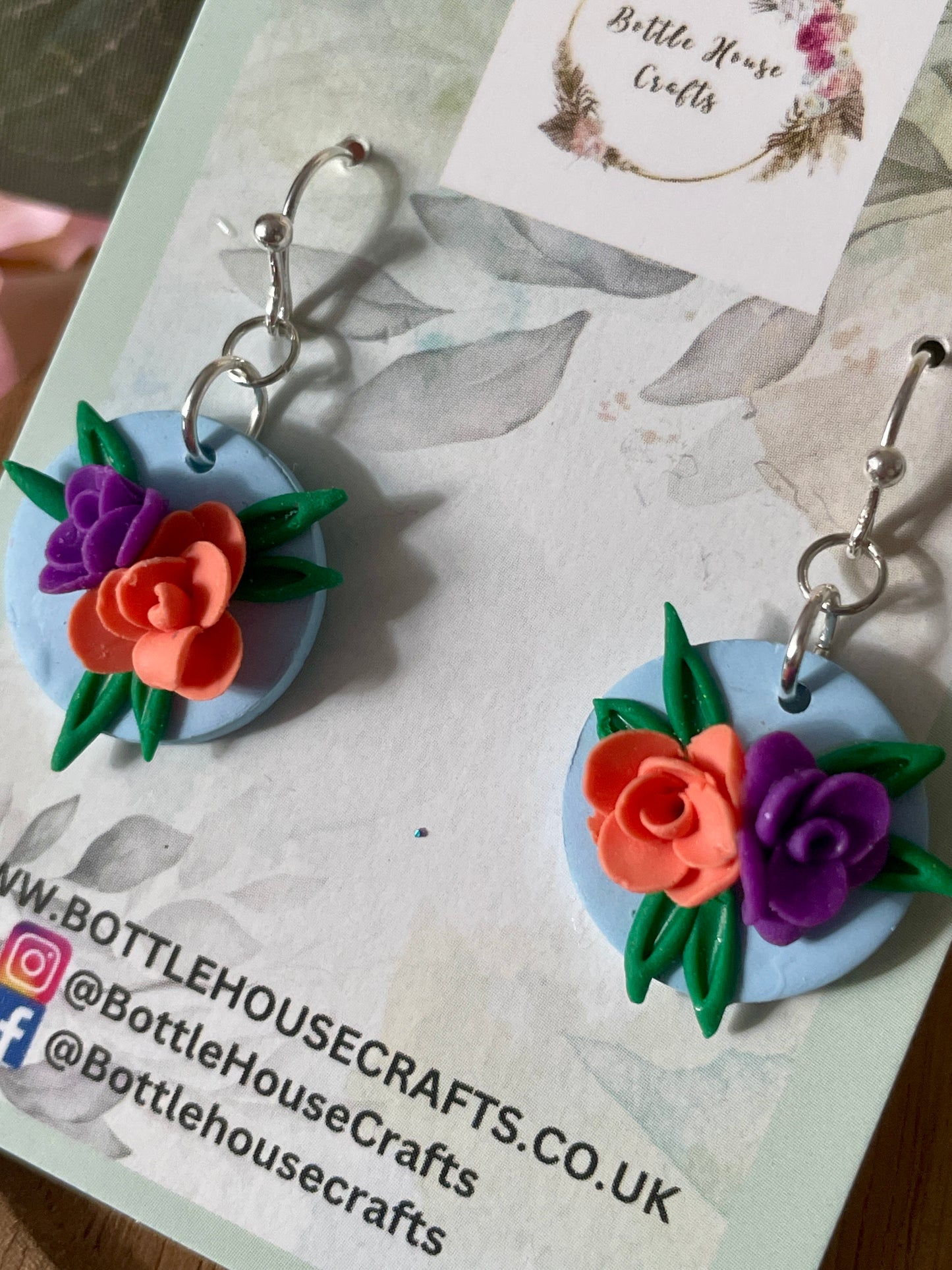 Delicate floral drop earrings