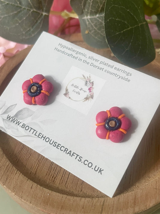 Mini floral studs - brights
