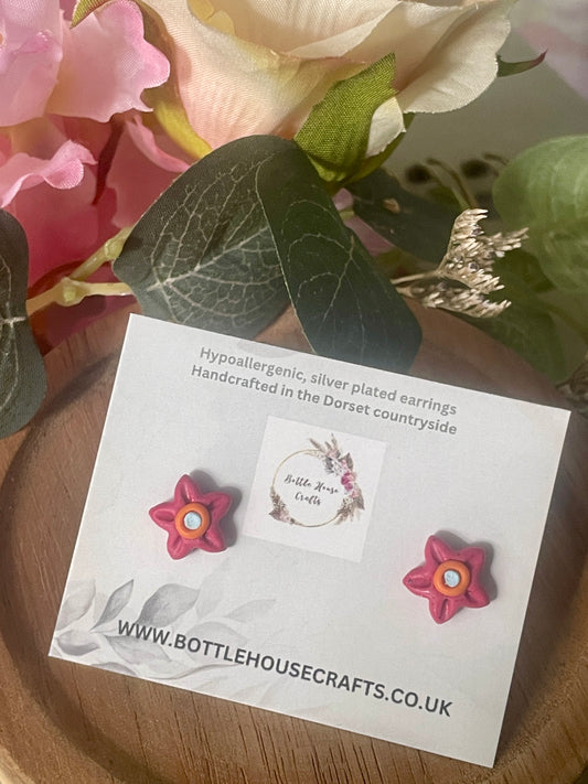 Mini floral studs - brights
