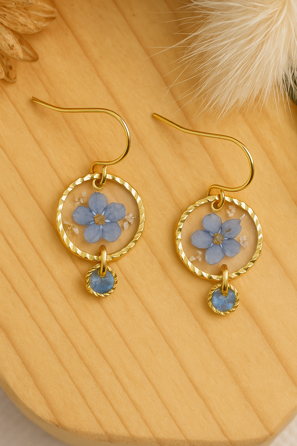 Gold double forget me nots