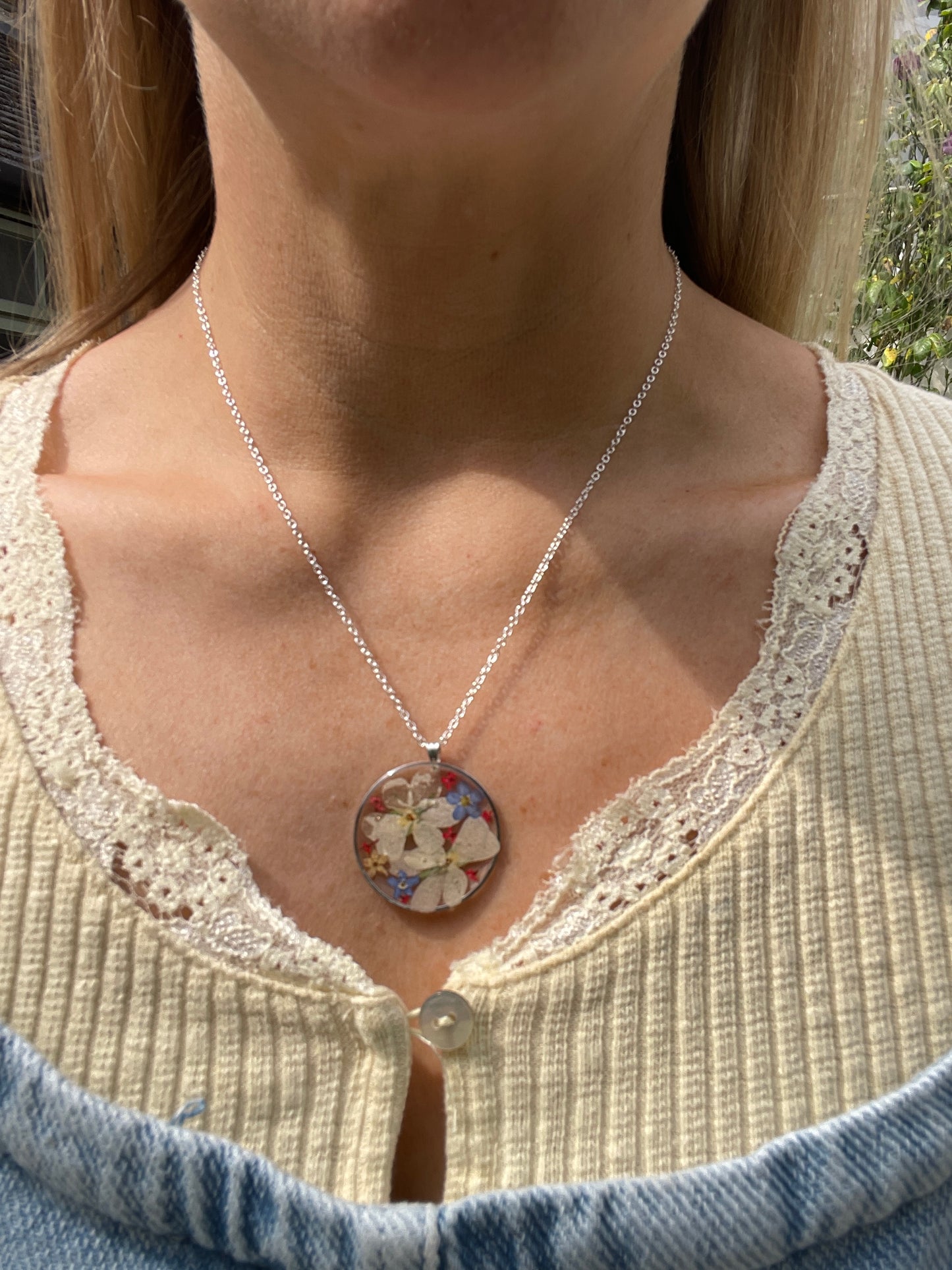Garden picture necklace