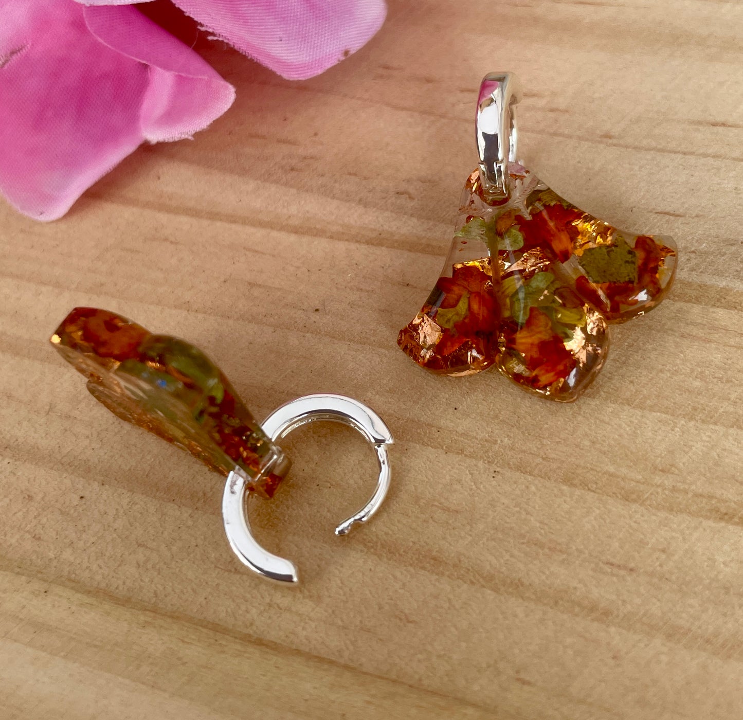 Art deco style autumn earrings