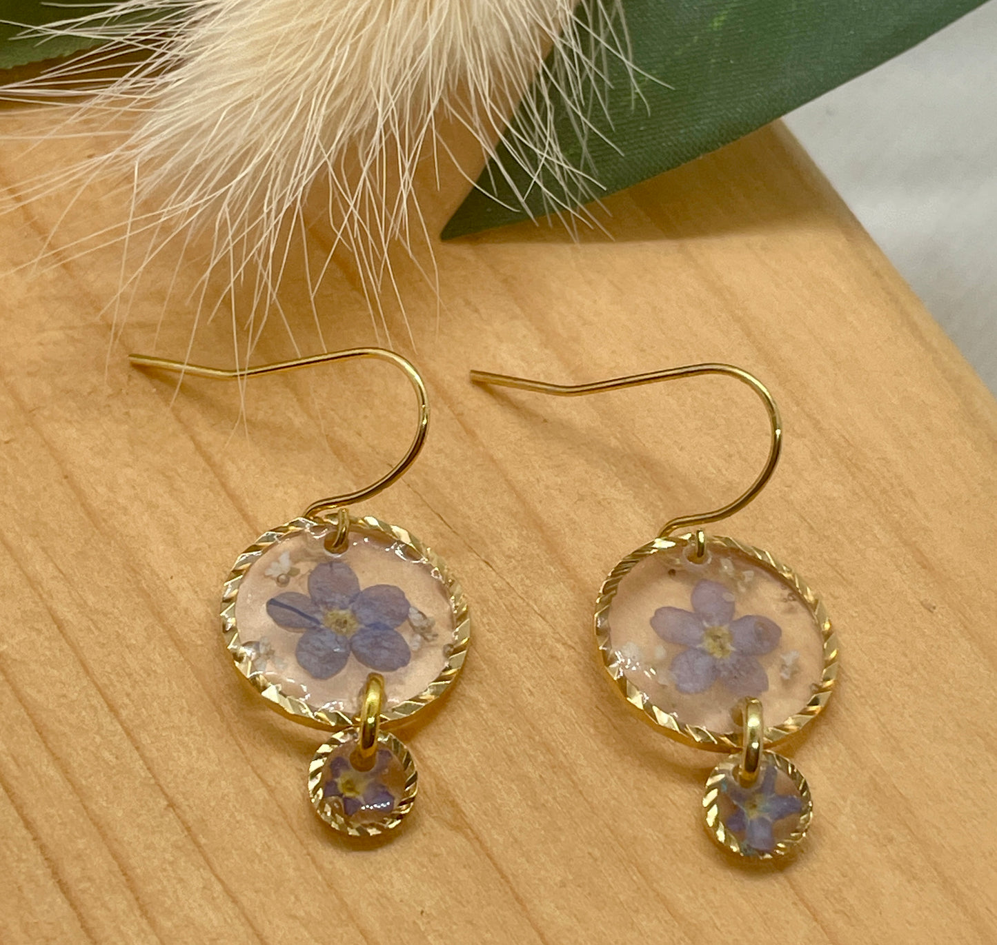 Gold double forget me nots