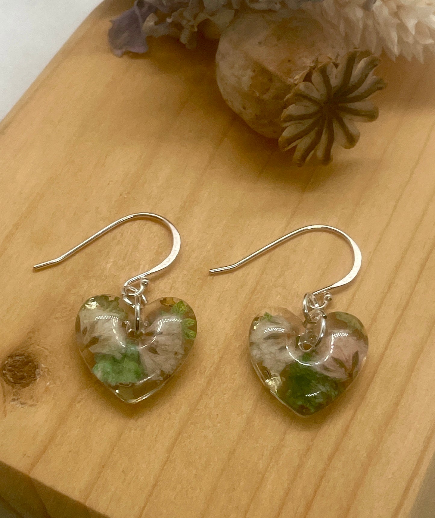 Flat gypsophila green and white