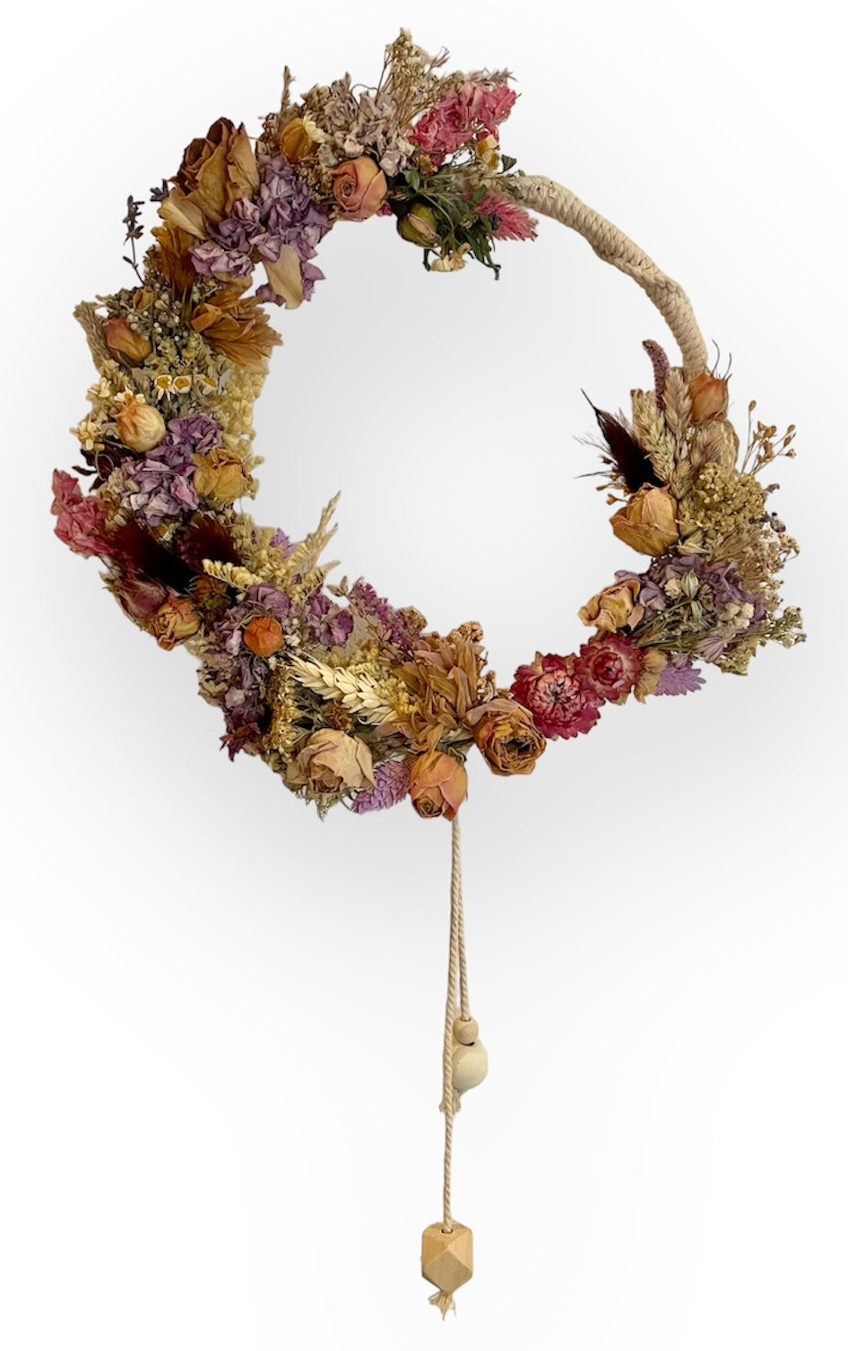 Dried flower wreath