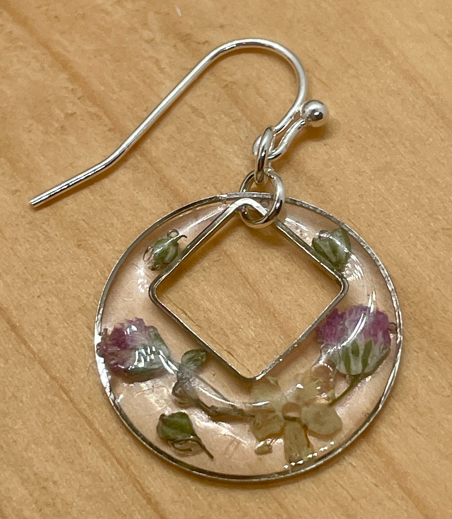 Elderflower and gypsophila circle dangles