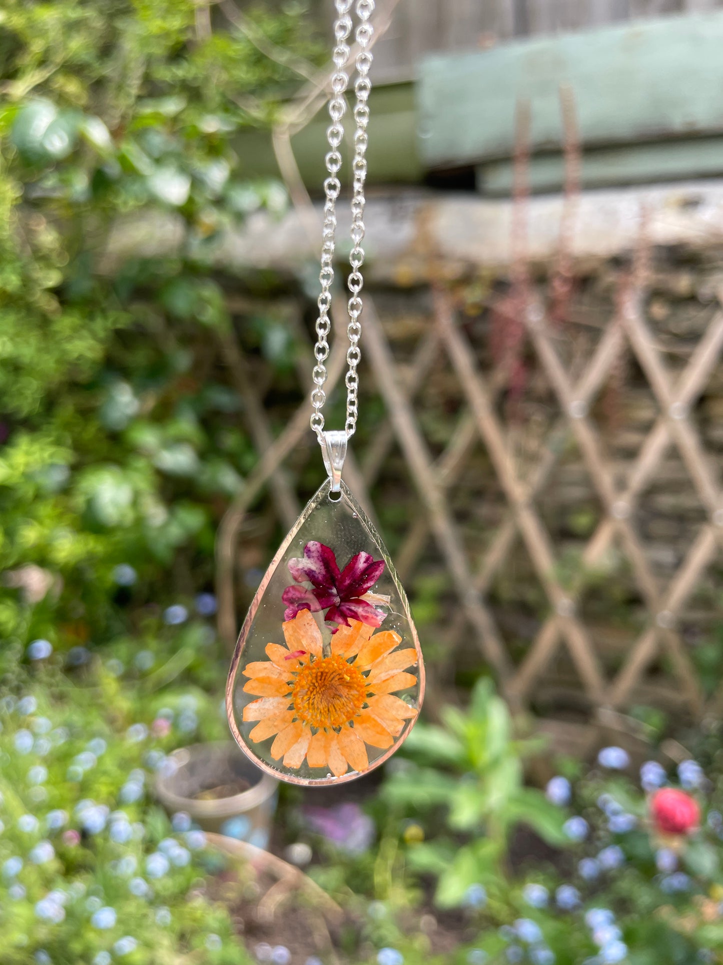 Sunburst phlox necklace