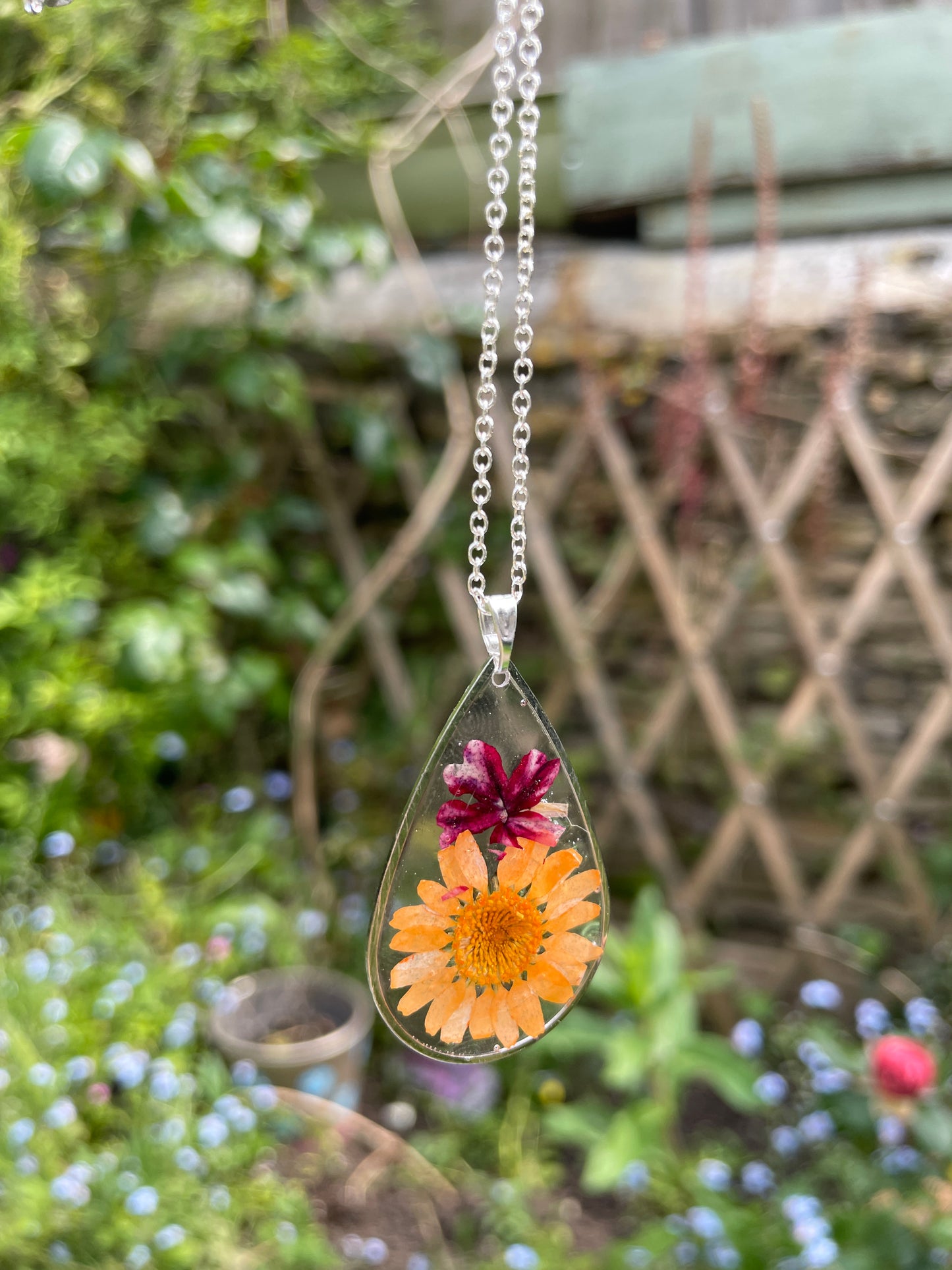 Sunburst phlox necklace