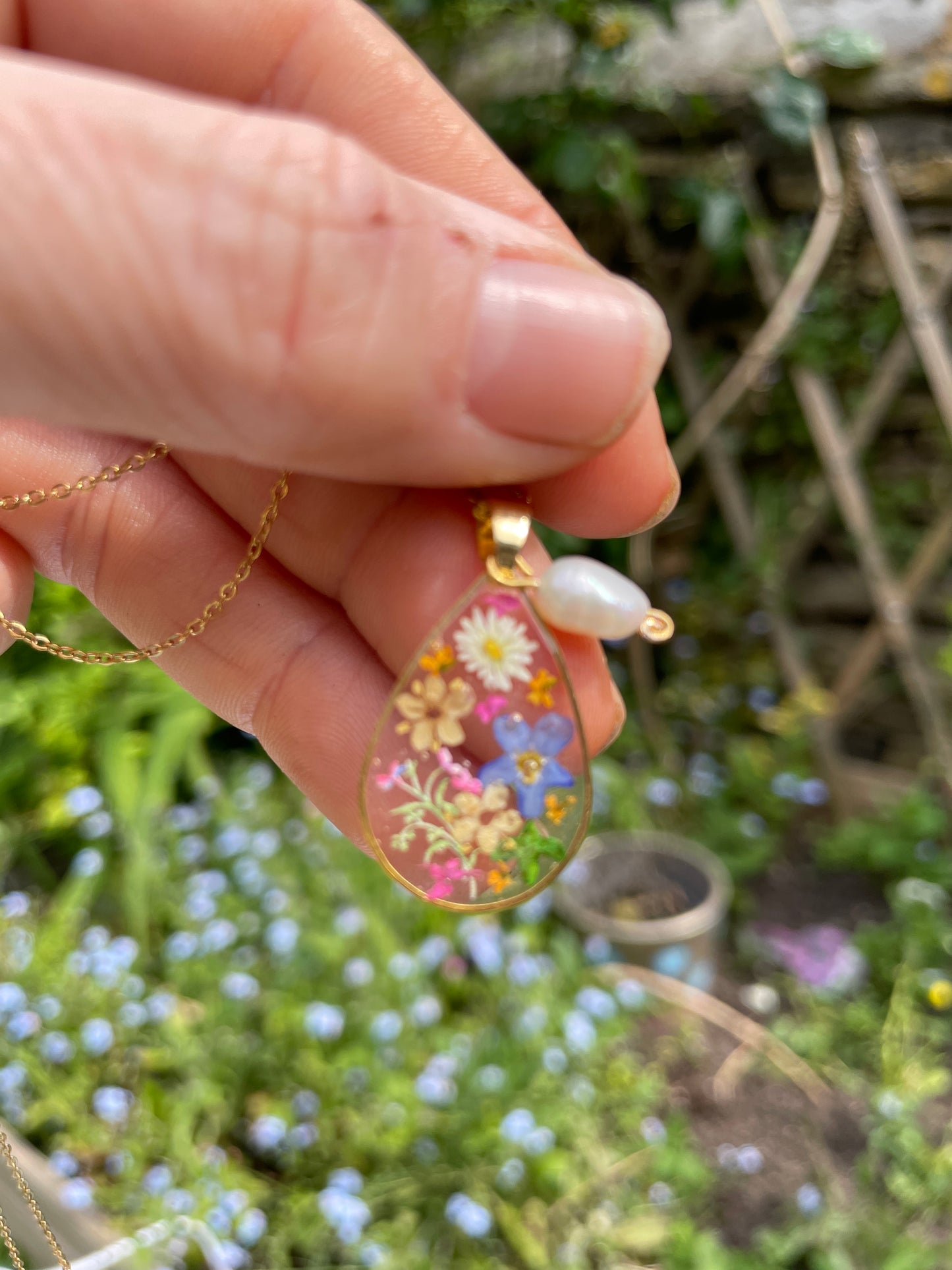 Garden tears necklace
