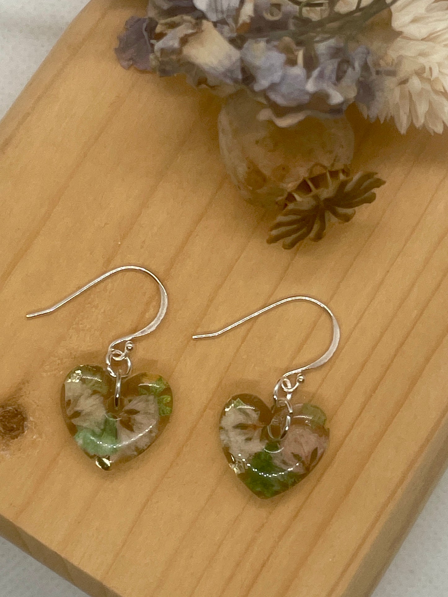 Flat gypsophila green and white