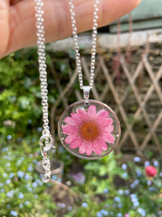 Pink burst necklace