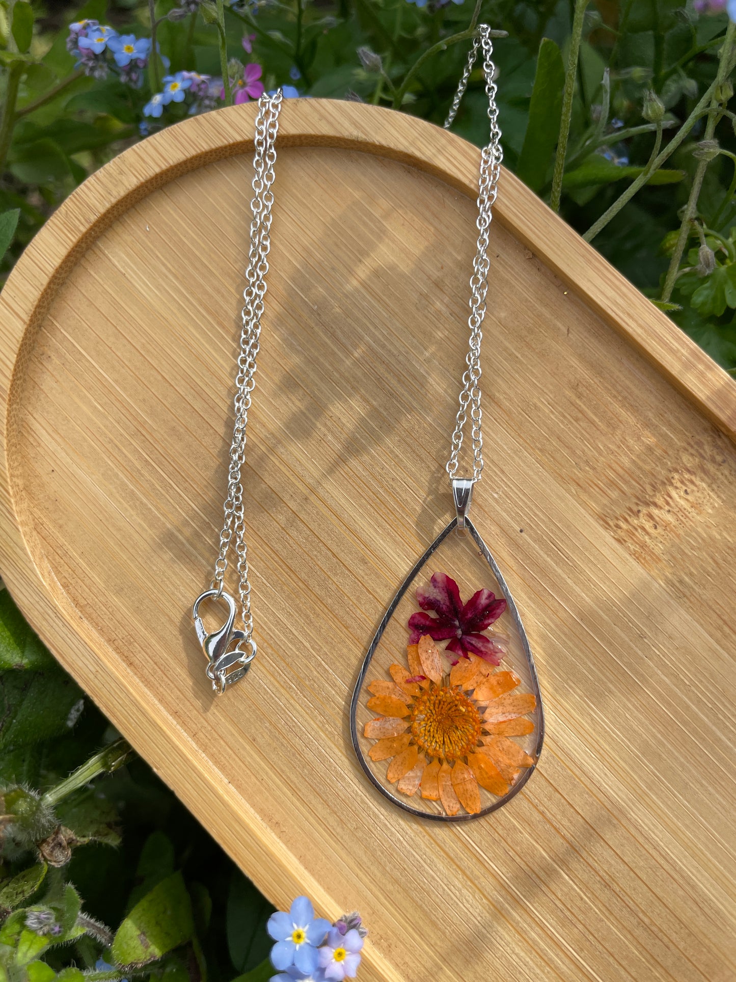 Sunburst phlox necklace