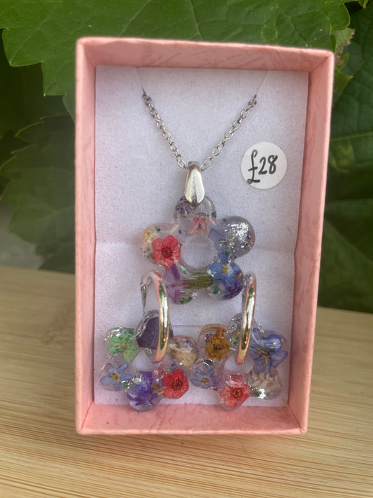 Multi sparkle flower set